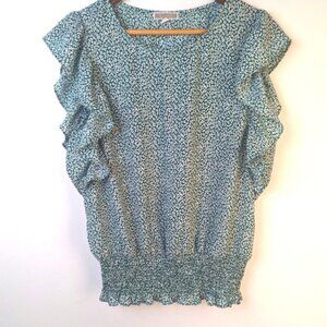 Pleione Ruffled Sleeve Top - Large